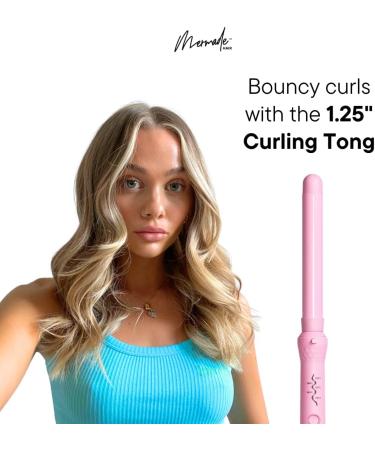 Mermade Hair Style Wand | 3 in 1 Interchangeable Curling Iron for Beach Waves - International Shipping Available - Buy Online on GoSupps.com