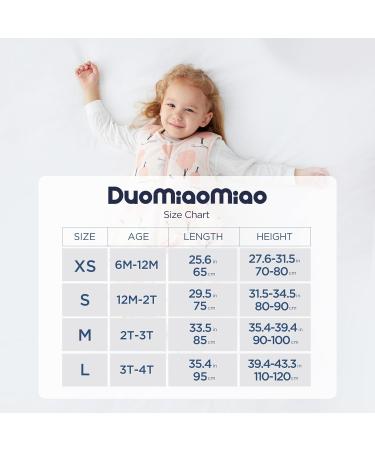 DuoMiaoMiao Baby Sleeping Bag with Legs | 1.5 TOG | 100% Cotton Wearable Blanket | Unisex | 6-18 months | 65cm | Pink Forest Design - Buy Online on GoSupps.com
