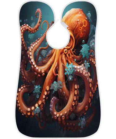 Ocean Octopus Beard Bib Apron | Beard Hair Catcher for Men | Perfect Gift for Dad & Husband | Fathers Day Anniversary Christmas | 2 Suction Cups - Buy Online on GoSupps.com