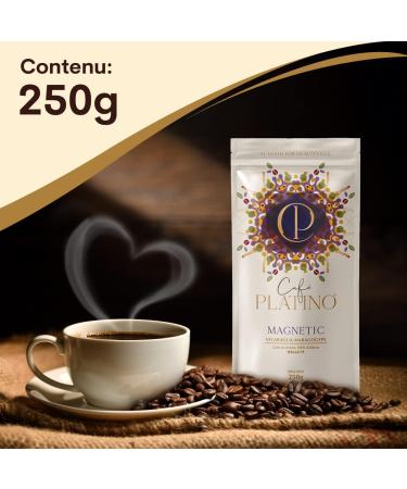 Platinum Magnetic Coffee - Nicaraguan Maragogype Roasted Coffee Beans - 250 g 100% Arabica Natural - Sweet Flavor with Intense Chocolatey Notes - Mesh 19 - Buy Online on GoSupps.com