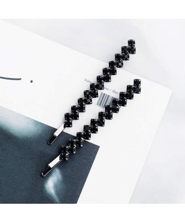 Uonlytech 2 Pairs Rhinestone Hair Clips - Clear Crystal Barrette Pins for Women - Buy Online on GoSupps.com