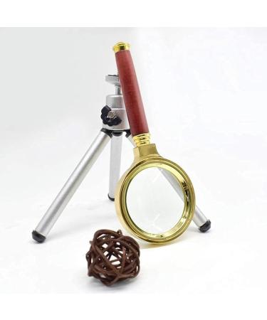 Portable Magnifier Magnifier Imitation Metal Frame Handheld Wooden Handle Pages Magazines Newspapers Maps Magnifier Full of Stars - Buy Online on GoSupps.com