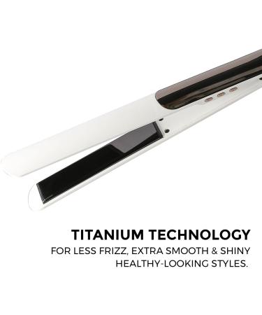 Premium Titanium Flat Iron Hair Straightener - Ultra Thin Double-Sided Fast Heating Dual Voltage - Perfect for Straightening & Curling - Ideal Gift for Women - Buy Online on GoSupps.com