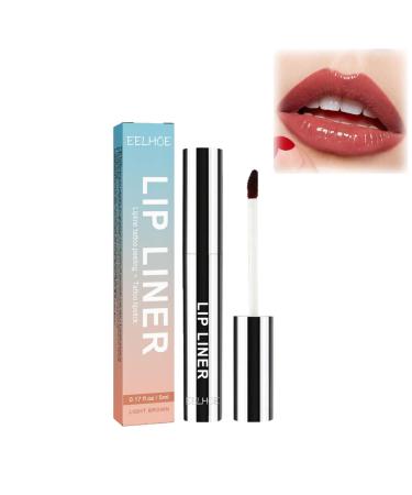 Poversable lip contour pencil plump lip lines lip liner show removable lip liner pen pull -off lipstick pull -off lipstick peel off lip liner (light brown)