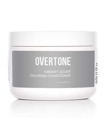 oVertone Haircare Color Depositing Conditioner - 8 oz Semi Permanent Hair Color Conditioner with Shea Butter & Coconut Oil - Vibrant Silver Temporary Cruelty-Free Hair Color (Vibrant Silver)