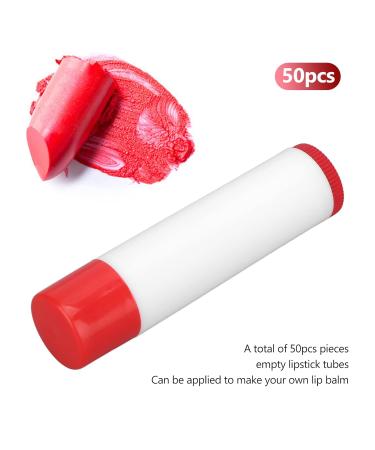 50 Pack Refillable DIY Lipstick Containers - Empty Lipstick Tubes for Homemade Lip Balm & Lottery Pens - Buy Online on GoSupps.com