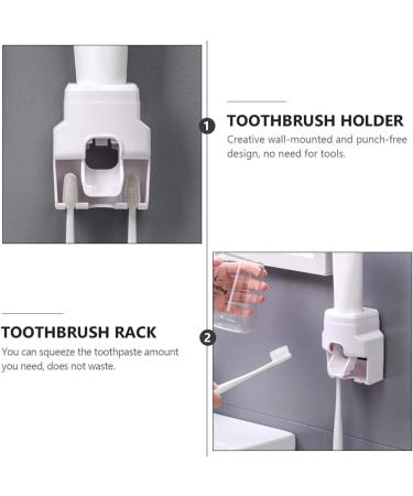 Elzey Wall-Mounted Electric Toothbrush Holder - Multi-Purpose Stand for Toothbrushes & Toothpaste - White | International Shipping Available - Buy Online on GoSupps.com