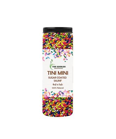 The EDIBLES Colorful Sugar Coated Saunf 250 gm| Colourful Tini Mini Sounf Mouth Freshener_Packing May Vary