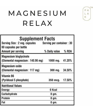 Fett New Magnesium Relax Supplement | Magnesium Bisglycinate, Oxide & Vitamin B6 | 60 Capsules - Buy Online on GoSupps.com