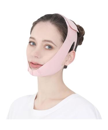 JYTDBCS Small Face Belt Sauna Mask Face Belt Cooling Sensation Unisex Pink