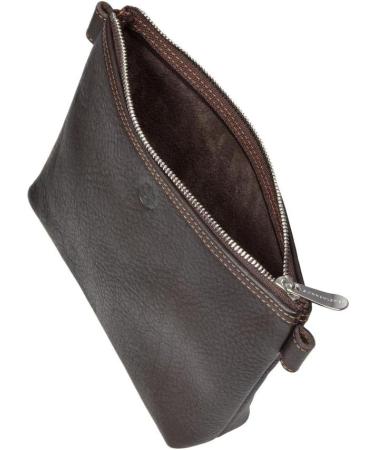 SONNENLEDER Silvretta Mocca - High-Quality Genuine Leather Cosmetic Bag | Shop Internationally - Buy Online on GoSupps.com