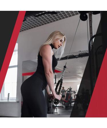 Yes4All Deluxe Tricep Rope Cable Attachment 27 inch Black | Gym Exercise Machine Attachment with Carabiner - Buy Online on GoSupps.com