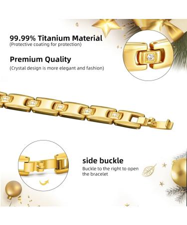 Jeroot Titan Magnet Hard Band - 4mm Zirconia Magnetic Bracelet for Women | Adjustable Size & Gift Box Included (3500 Gauss) - Buy Online on GoSupps.com