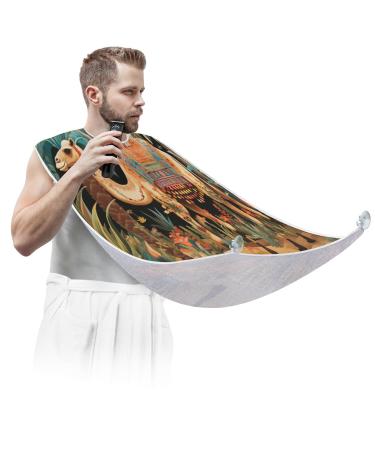 Animal Camel Beard Bib Apron Beard Hair Catcher for Men Shaving Fathers Day Anniversary Christmas Gifts for Dad Husband Beard Bib with 2 Suction Cups