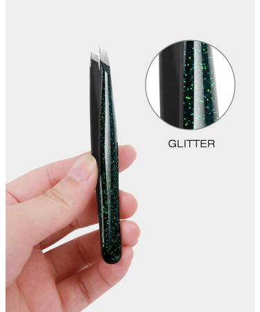 Gemice Eyebrow Tweezers Set with Case - 4-Part Improved Pointed Tweezers for Precision Plucking | Anti-Slip Coating - Buy Online on GoSupps.com