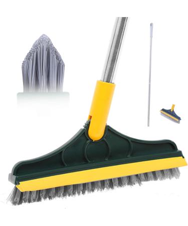 2 in 1 Cleaning Scrub Brush 120 Rotating Detachable Floor Scrub Brush with Long Handle V-Shaped Shower Brush for Cleaning with Squeegee for Bathroom Kitchen 2 in 1 Cleaning Scrub Brush Shower - Buy Online on GoSupps.com