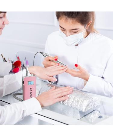 AZ GOGO Professional Nail Drill 30000 Rpm Rechargeable Portable Nail Drills for Acrylic Gel Nails - New Upgraded Electric Nail File with Pink LCD Display - Buy Online on GoSupps.com