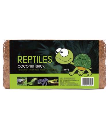 Omem reptile coconut brick dried moss set glass container bed linen mat pad turtle warm hibernation pet requirement (1 coconut-earth) 1 Coconut