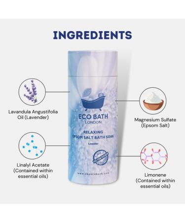 Eco Bath London Relaxing Epsom Salt Soak 250g - White - Pack of 1 - Buy Online on GoSupps.com