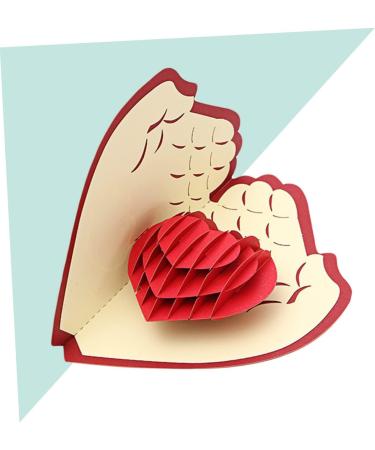 LALAFINA 3d Love Heart Wedding Invitations Paper Valentines Day Greeting Card Women Birthday Party Invitation Creative Gift Card 3d Blessing Card 15c Red Manual Memory Card - Buy Online on GoSupps.com