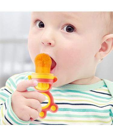 Shangjia Baby Obst Feeder Silicone Fruit Dispenser for Newborns | Teething Relief & Self-Feeding | Portable & Removable | Pink - Buy Online on GoSupps.com