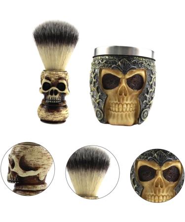 Aboofan 3 Sets Skull Beard Brushes & Facial Cleaning Tools | Durable Shaving Brushes for Men - Buy Online on GoSupps.com