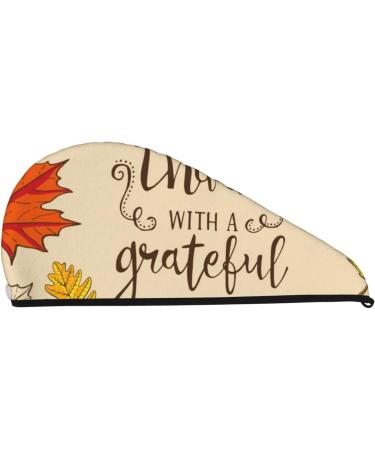 Thanksgiving Microfiber Hair Towel | Super Absorbent Coral Velvet Wrap for Women - Quick Dry for Long Curly & Thick Hair - Buy Online on GoSupps.com