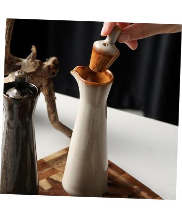 Zerodeko Condiment Bottles Kitchen Gadget Kitchen Things Condiment Canister Soy Sauce Can Kitchen Sauce Holder Liquid Condiment Dispenser Jug for Oil Vinegar Cruet Syrup Ceramics Olive Oil 5X15CM Beige - Buy Online on GoSupps.com