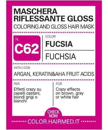  HAIRMED HAIRMED - Care and Color - Reflexive Hair Mask - Ammonia-Free Color Bath - Gloss C62 - Fuchsia - 40 ml - Buy Online on GoSupps.com