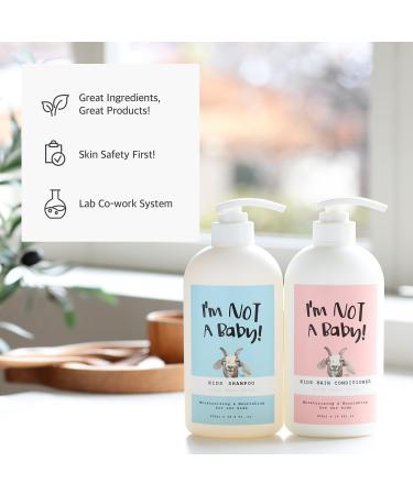 Kids Shower Gift Set | Plant-Based Goat Milk Shampoo & Conditioner | Dermatologist Tested Allergen-Free Cruelty-Free for Dry Sensitive Skin & Scalp - Buy Online on GoSupps.com