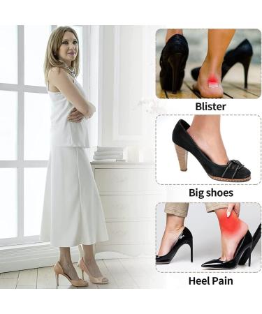 4 Pairs Black Heel Cushion Inserts & Grips - Self-Adhesive, Comfortable Shoe Pads for Women & Men - Buy Online on GoSupps.com