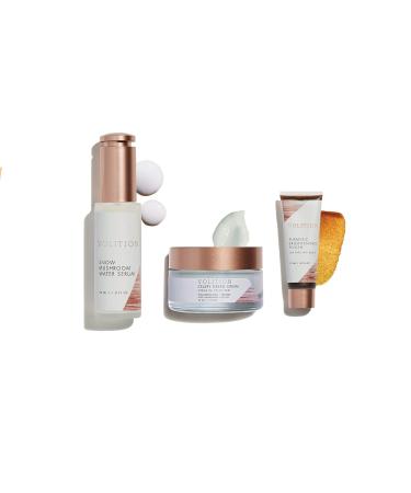 Volition Beauty Dewy Skin Kit Bundle | Celery Green Cream Snow Mushroom Water Serum Turmeric Polish | Age-Defying Pore-Minimizing & Brightening | Vegan Cruelty-Free Paraben-Free - Buy Online on GoSupps.com