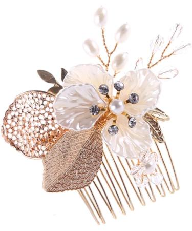 DOITOOL 1pc Bride Headpiece Crystal Headpiece Bridal Comb Headwear for Women Headpiece for Bride Tiara Bride Insert Comb Women Hair Accessory Leaf Hair Comb Miss - Buy Online on GoSupps.com