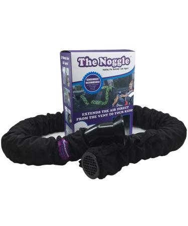 Noggle The Making The Backseat Cool Again - Quick & Easy to Use Car Travel Accessories for a Comfy Ride Summer or Winter-Air Vent Extender Hose Directs Cool or Warm Air to Your Kids- 6ft Black Ice