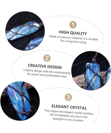 DOITOOL 1pc Woven Mesh Pendant Handmade Necklaces Decorative Necklace Neck Pendant To Weave Single Crystal - Buy Online on GoSupps.com