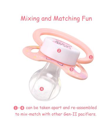 Shop LittleForBig Large Shield Pacifier Set - Adult Size Baby Cuties Pattern | International Shipping Available - Buy Online on GoSupps.com