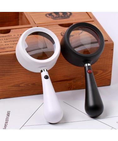 XENITE Magnifying Glass High-Definition Magnifying Glass 20 Times Handheld Light with LED Lights High-time Maintenance Identification Elderly Students Children Reading Magnifying Glass (Color : WH M - Buy Online on GoSupps.com