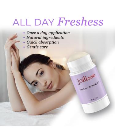 Natural Aluminum-Free Ingrown Deodorant for Women - Cocoa Scented Sensitive Skin Protection Against Bumps & Discoloration - 2.6 Fl oz - Buy Online on GoSupps.com