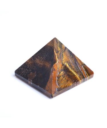 Natural Crystals&Gmestone Pyramid Quartz Stone Hand Polished Tiger Eye Pyramids 60MM 2.36inches Stone Collection