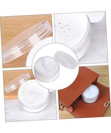 Housoutil 12 Pcs Portable Cosmetic Bottle Powder Box Powder Puff Holder Clear Powder Case Travel Pack Bottled 7.2X7.2cmx2pcs Whitex2pcs - Buy Online on GoSupps.com