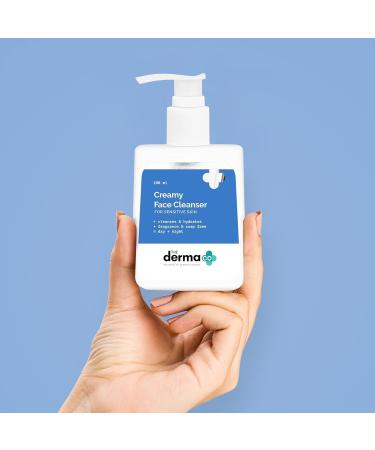 Derma Co Creamy Cleanser for Sensitive Skin - Hydrating Non-Foaming Facial Cleanser 100ml - Moisturizes & Cleanses | International Shipping Available - Buy Online on GoSupps.com