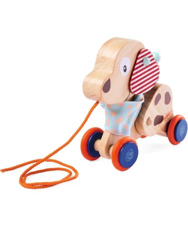 Eichhorn Eh Pulling Animal Dog - Durable Wooden Toy for Kids | International Shipping Available - Buy Online on GoSupps.com