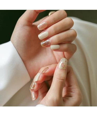 Zinipin Gellight Semi-Cured Gel Nail Strips | 36 Nail Wraps | Includes Nail Wipes Cuticle Stick & Nail File (Tempo Primo) - Buy Online on GoSupps.com