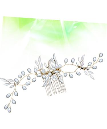 Didiseaon Bridal Hair Comb Golden Women Hair Accessories Bridal Headdress Crystal Hair Comb Goody Hair Leaf Hair Comb Womens Hair Clips Gold Hair Accessories Hairpin Wedding Miss - Buy Online on GoSupps.com