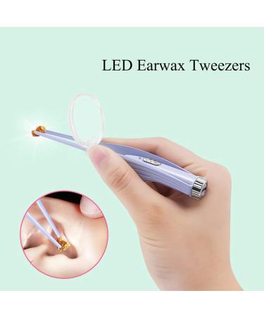 LED Ear Wax Removal Tool USB Earwax Remover Baby Nasal Booger Tweezers Ear Cleaner Pen for Adults Kids Ear Picks Digger Set w/Carry Box (Purple) - Buy Online on GoSupps.com