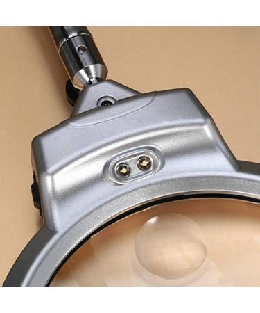 Gooseneck Magnifier with Clamp Hands Free Led Light Magnifying Glass for Close Work Foldable Desktop Magnifying Glass for Reading Crafts Silver Lofty Ambition - Buy Online on GoSupps.com
