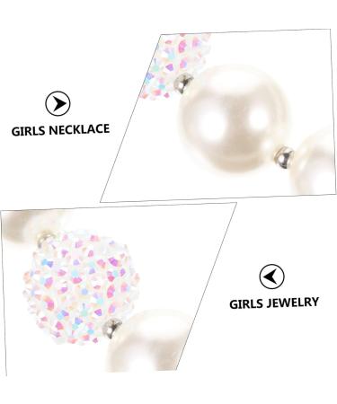 Toyvian 2 Sets Necklace Set Girls Jewelry Bracelets for Kids Necklace for Girls Necklace Pearl Girl Pearl Jewelry Kid Simulated Pearl Neckalce Faux Pearl Child White Acrylic - Buy Online on GoSupps.com