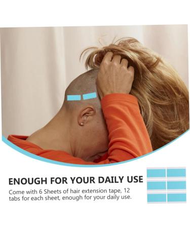 Mikinona 6 Sheets Double Sided Adhesive Hair Extension Adhesive Strips for Hair Extension Double Sided Wig Tape Hair Extension Holder Hair Extension Extension Tape 2.5x1.5cm Assorted Color - Buy Online on GoSupps.com
