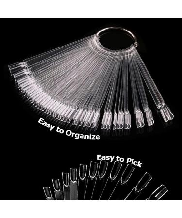 Nail Swatches 100pcs Clear Nail Swatch Sticks | Colour Display Tips for Nail Salon and Beginners - Buy Online on GoSupps.com