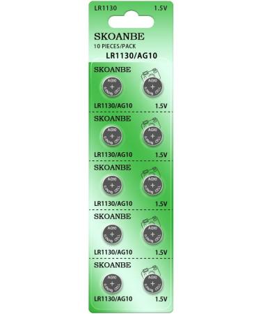 Buy SKOANBE 50Pack LR54 AG10 LR1130 L1131F 389A Button Cell Batteries - International Shipping Available - Buy Online on GoSupps.com